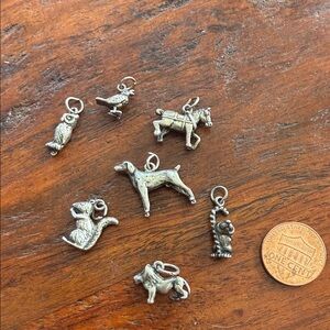Silver collectible, charms, Animal Charm Bracelet